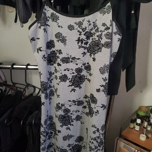 Slip Dress Nightgown Floral Geometric Lace Mesh